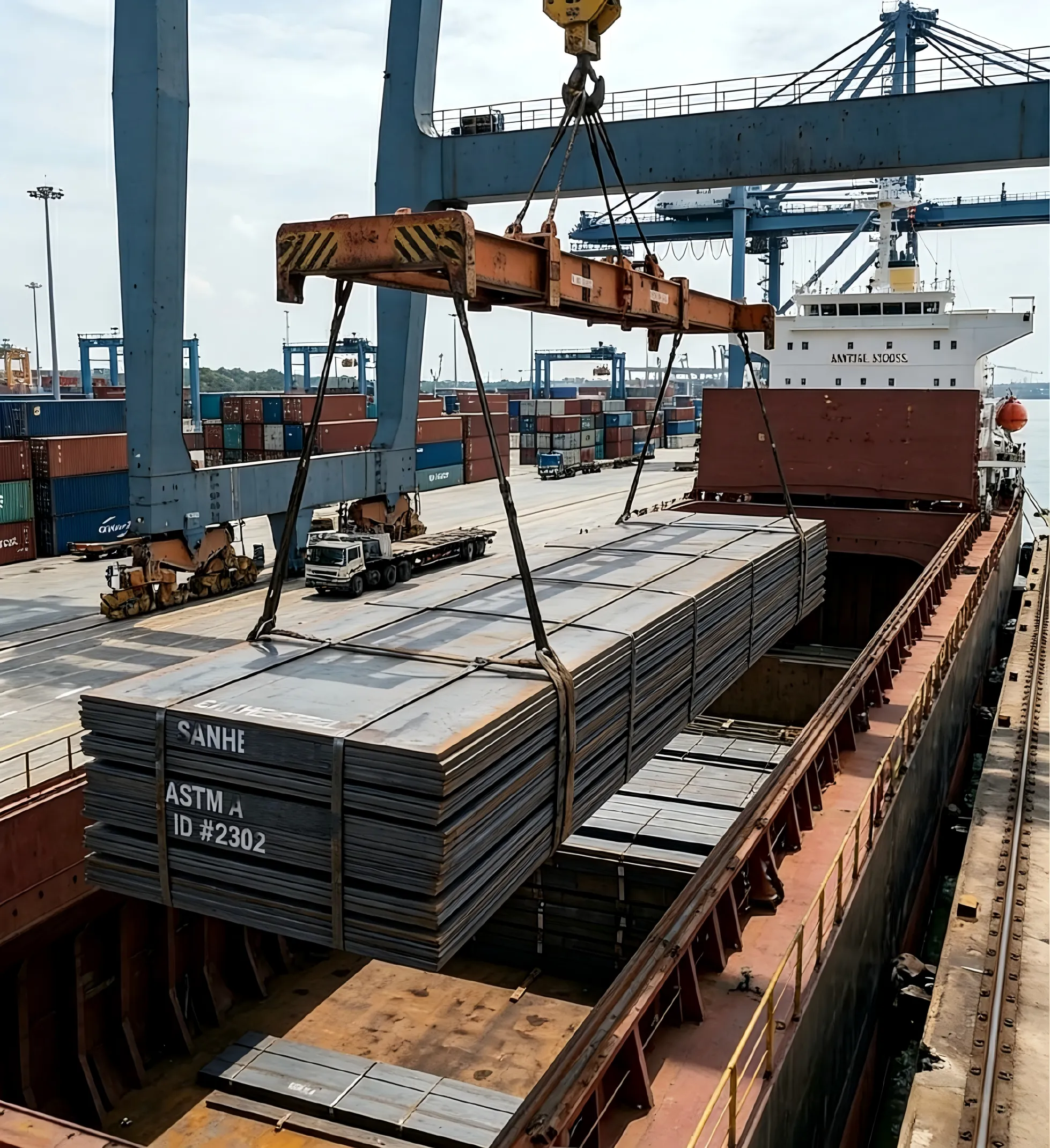 Отвъдморската доставка на високоякостна ламарина на Sanhe Steel чупи рекорди със стандарти ASTM, интегрирани в основния двигател